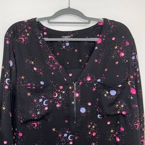Silky multicolored blouse
